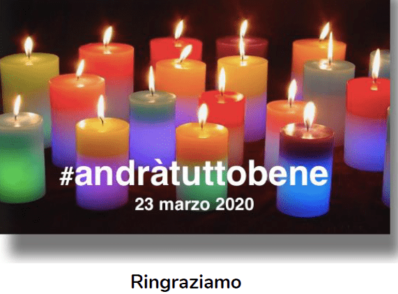 Ringraziamenti per l’inizativa #andràtuttobene