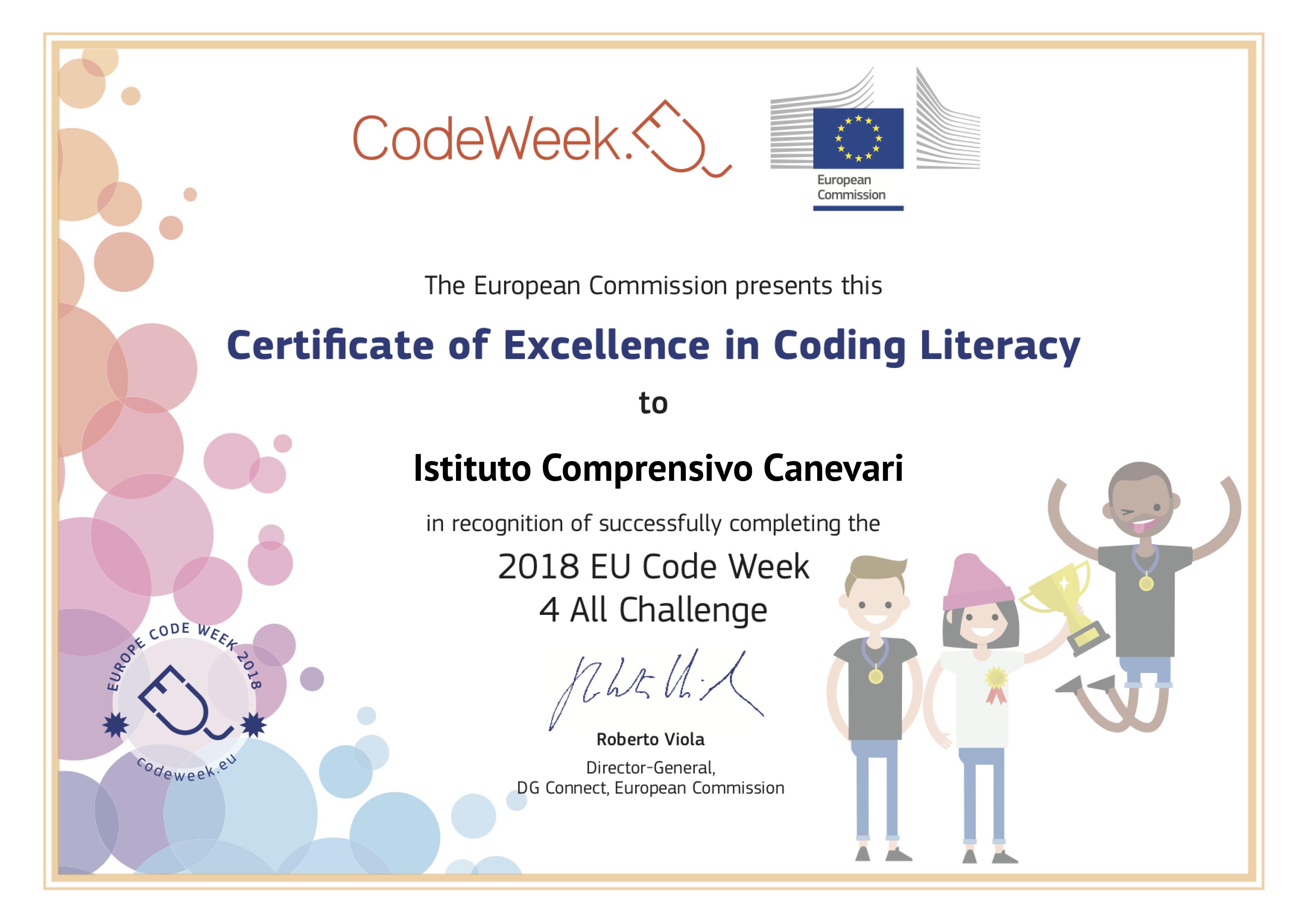 certificato codeweek