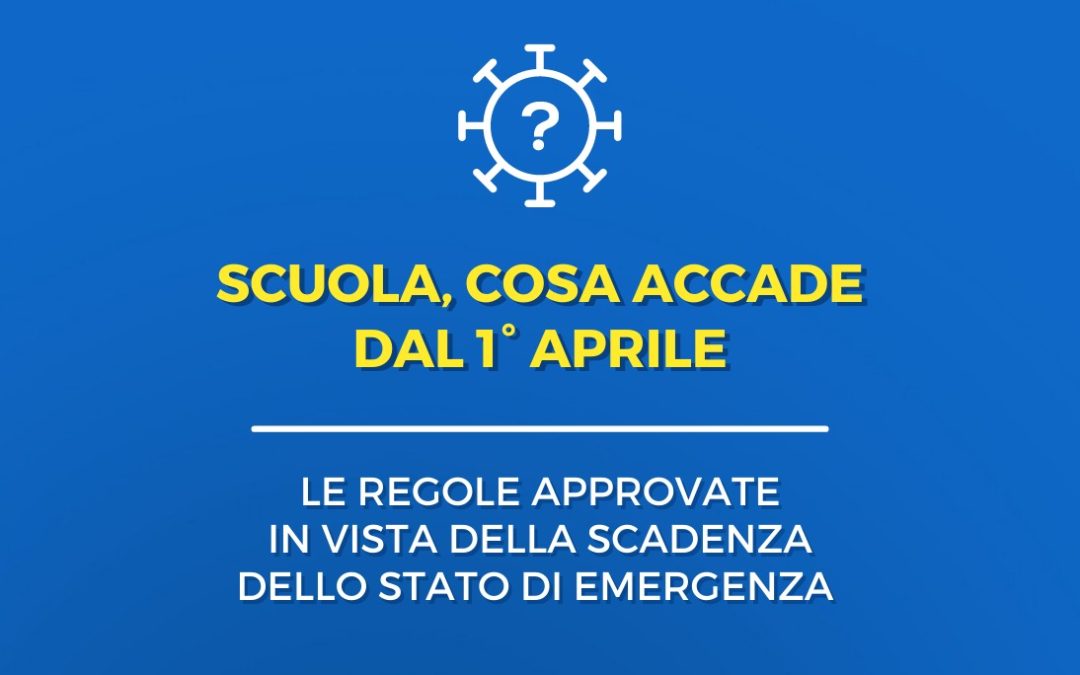 Piano Scuola a seguito di cessazione emergenza COVID